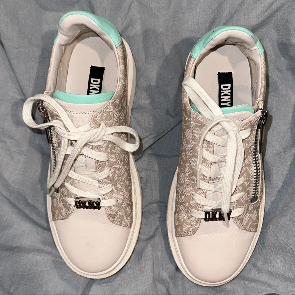 🩵y2k✨Chunky sneakers Tiffany blue teal sneakers monogram y2k logo platforms
